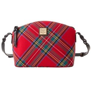 Dooney & Bourke Black Tartan Plaid Lexi Crossbody Pouchette